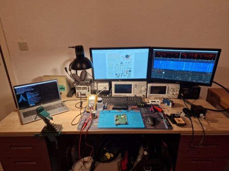 The workbench during the build
